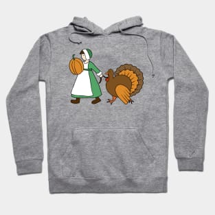 Thanksgiving Pilgrim and Turkey Hoodie